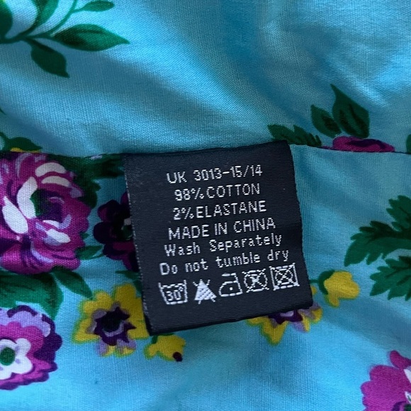 Hell Bunny Turquoise Floral Halter Dress - Picture 8 of 10